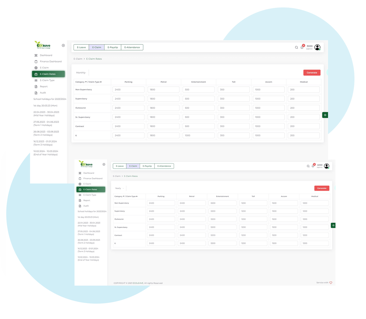 eclaim rates setup eclaim rates setup